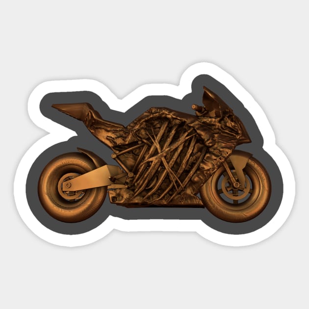 Undead Motorcycle Sticker by chaitanyak